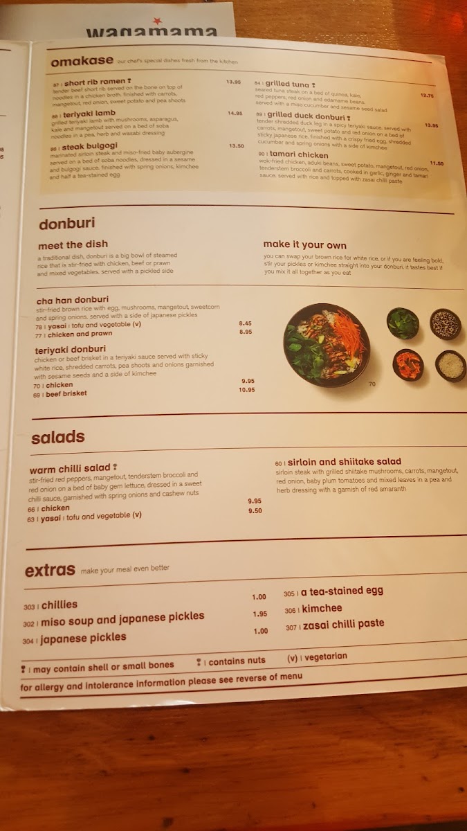 wagamama ashford designer outlet Photo Menu 9