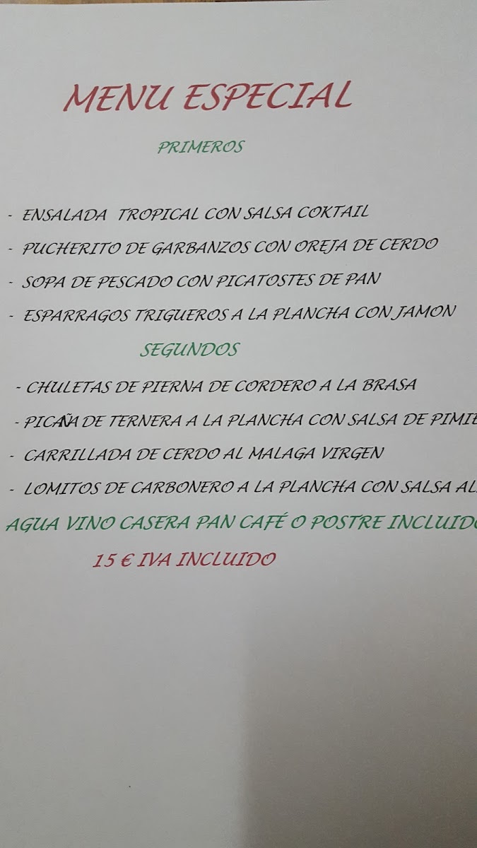 Restaurante La Cañada Photo Menu 8