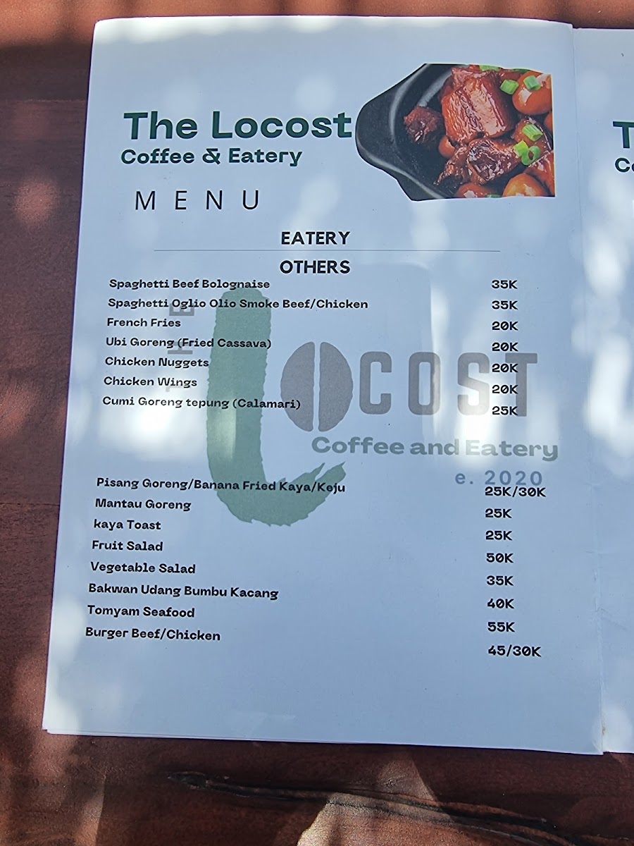 The Locost Coffee and Eatery Photo Menu 4