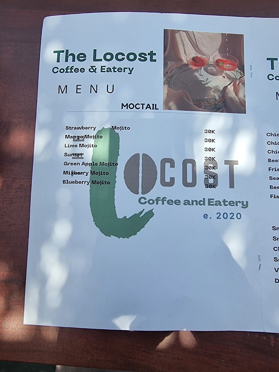 The Locost Coffee and Eatery Photo Menu 6