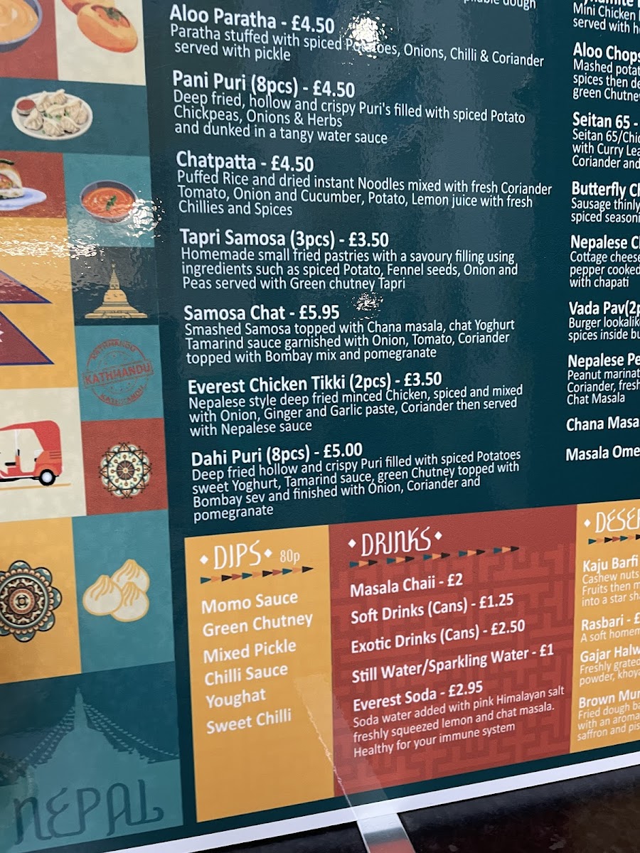 Everest flavours Plymouth Photo Menu 5