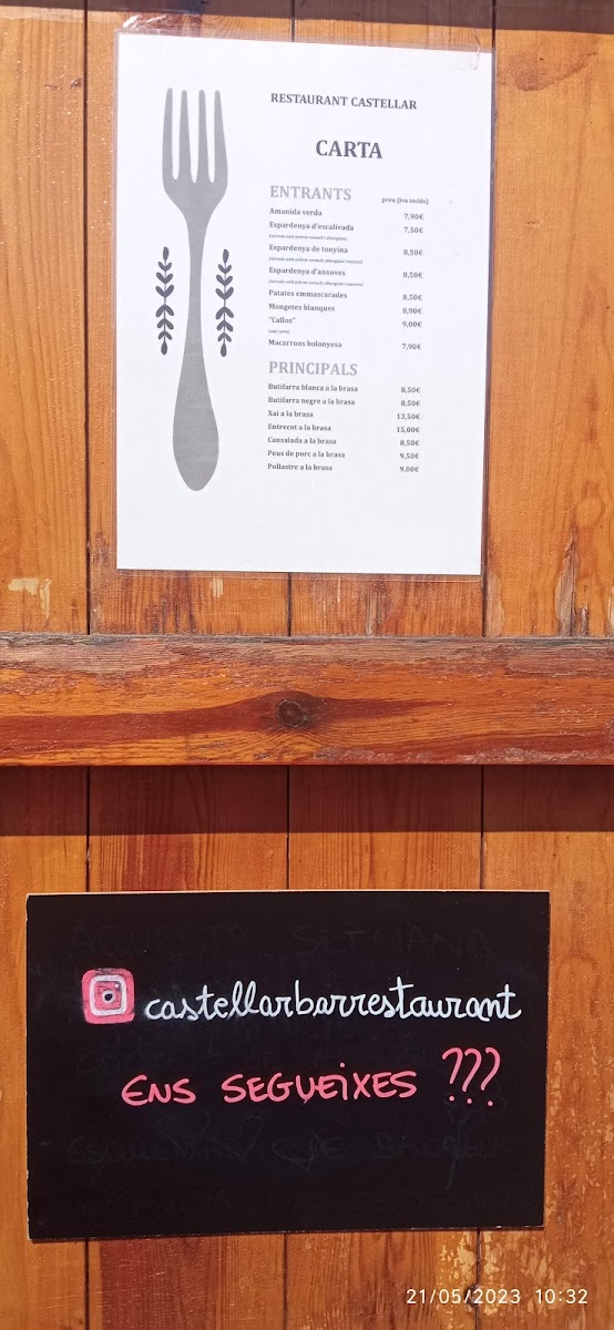Bar Restaurant Castellar Photo Menu 3