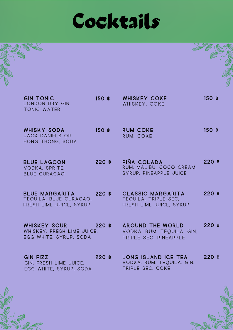 Fin Fin Food huahin Photo Menu 5