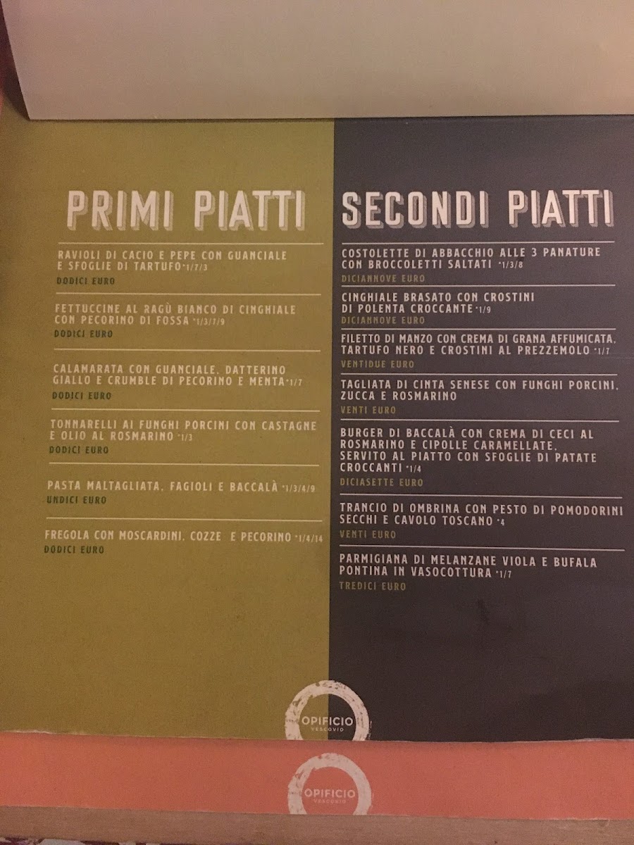 OPIFICIO VESCOVIO Photo Menu 2