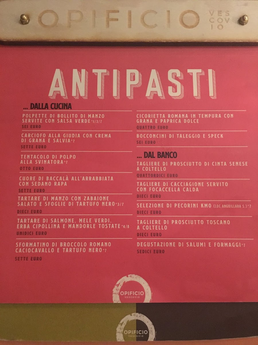 OPIFICIO VESCOVIO Photo Menu 3