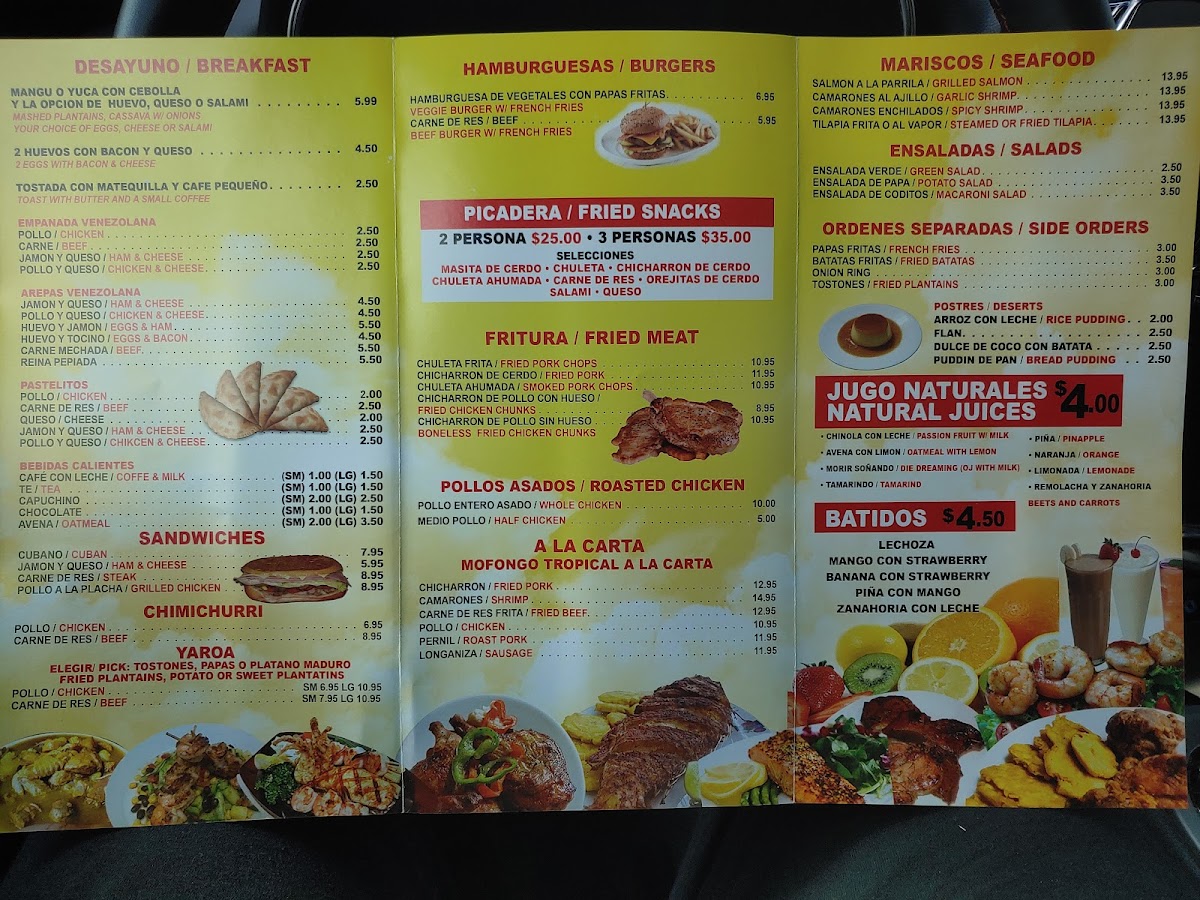 Sabor Latino WB Photo Menu 1
