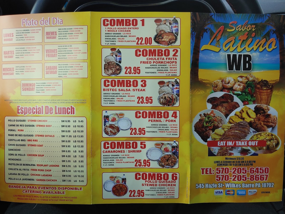 Sabor Latino WB Photo Menu 2
