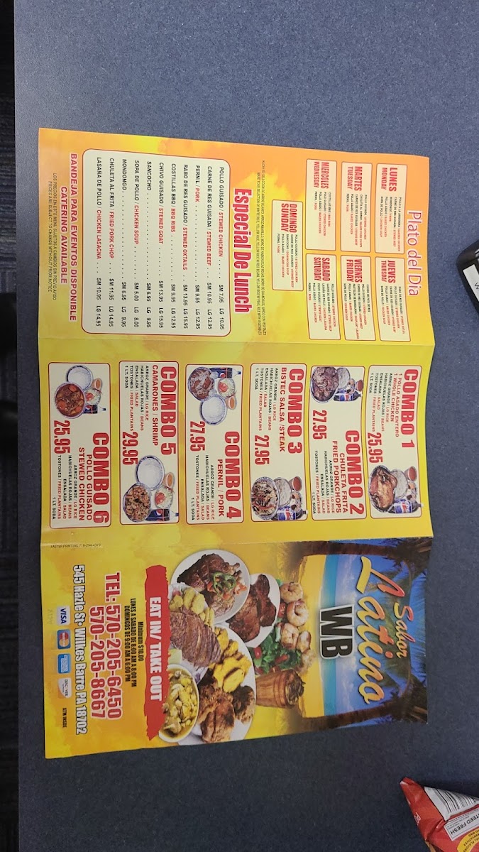 Sabor Latino WB Photo Menu 3