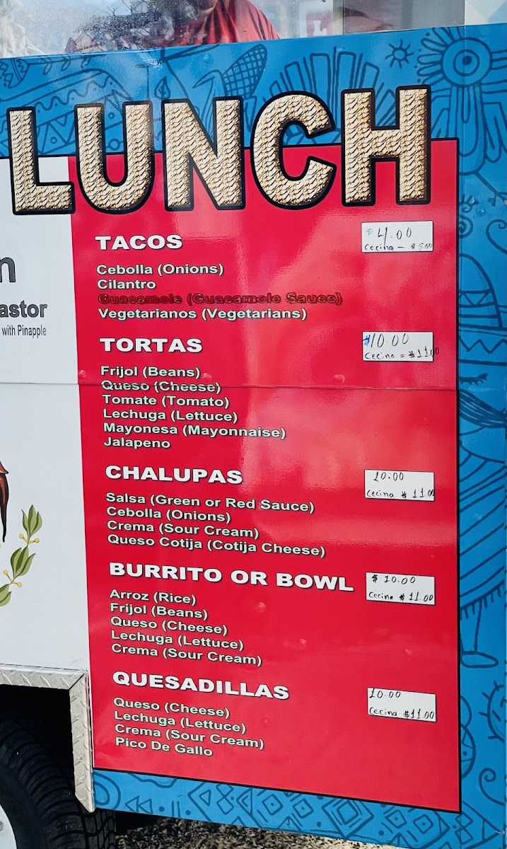 Fabis Tacos D.C. Photo Menu 5