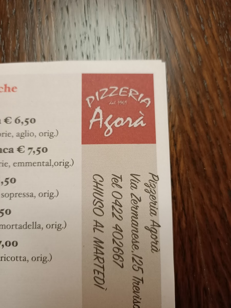 Pizzeria Agorà Photo Menu 2