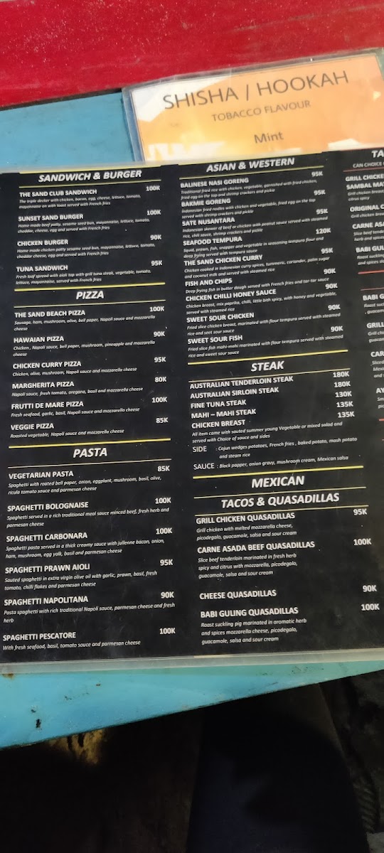 The Sand Beach Bar & Restaurant Photo Menu 10