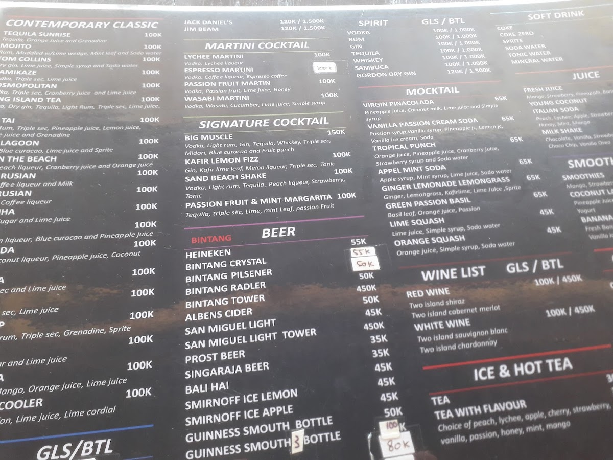 The Sand Beach Bar & Restaurant Photo Menu 9