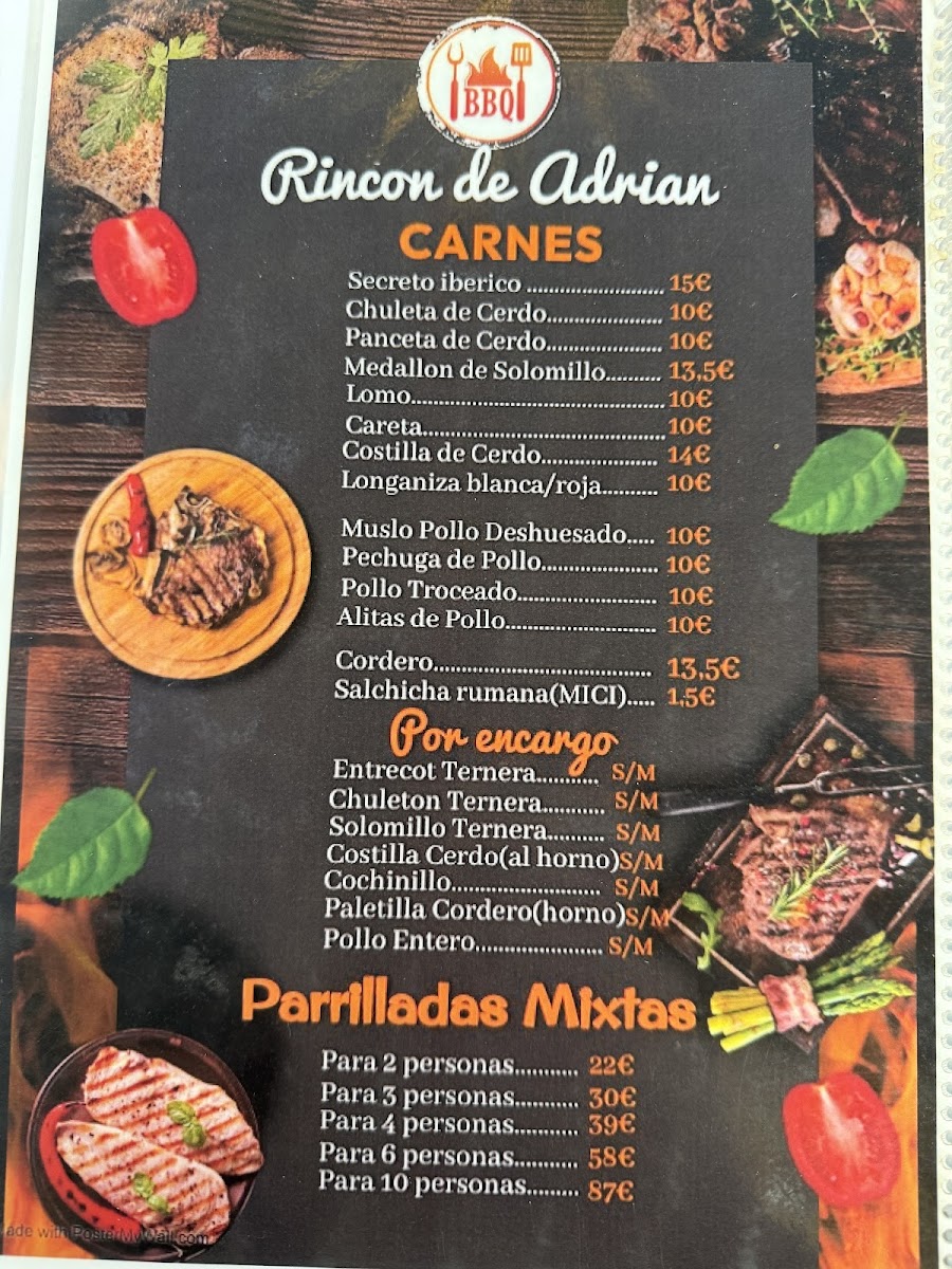 Rincón de Adrián Cafetería-Bar. Photo Menu 1
