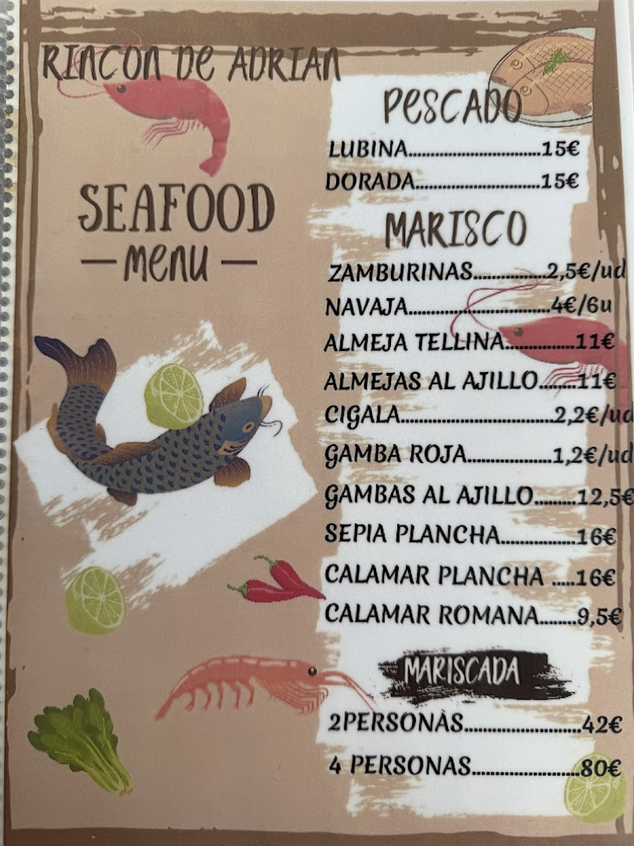 Rincón de Adrián Cafetería-Bar. Photo Menu 2