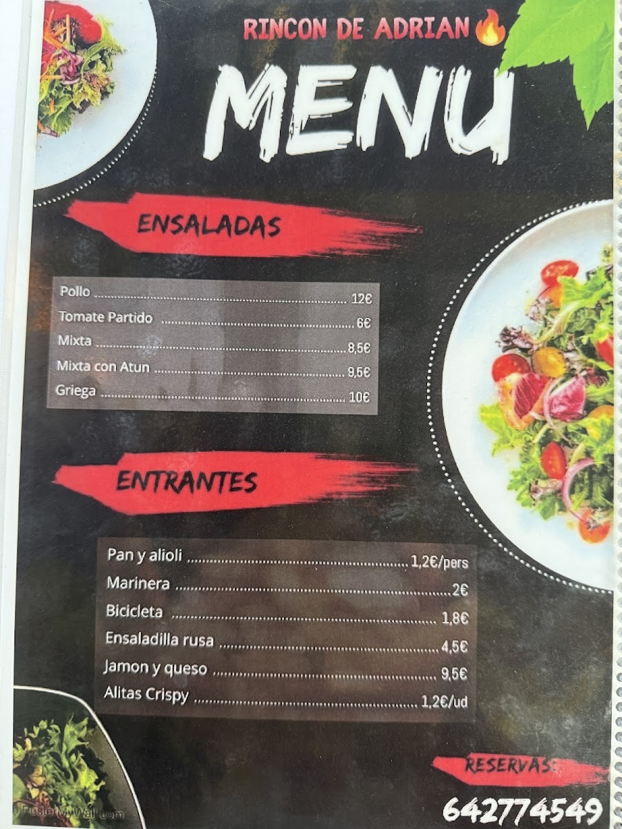 Rincón de Adrián Cafetería-Bar. Photo Menu 3