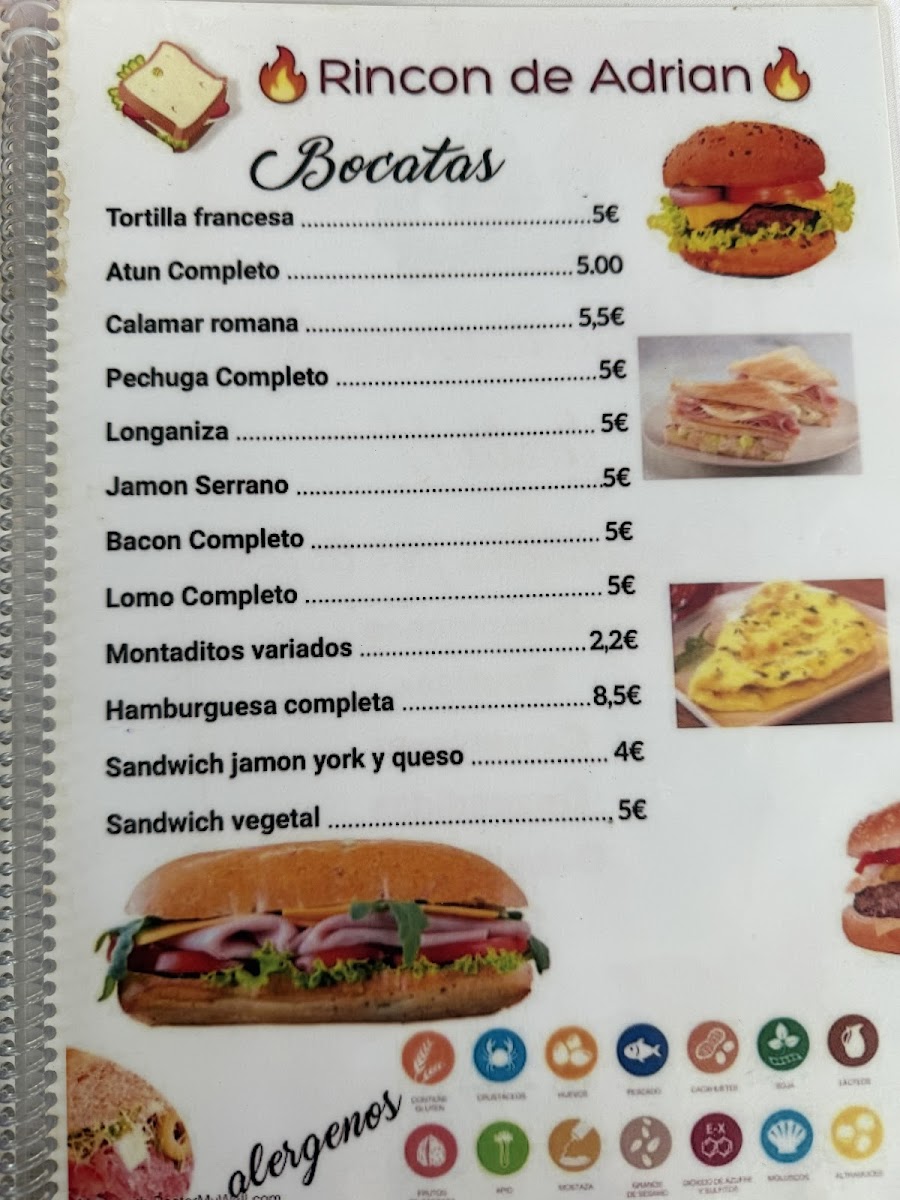 Rincón de Adrián Cafetería-Bar. Photo Menu 5
