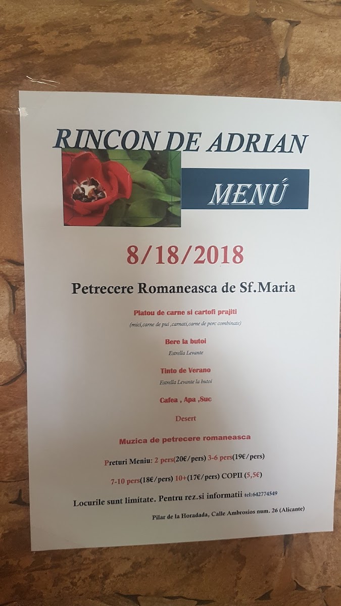Rincón de Adrián Cafetería-Bar. Photo Menu 8