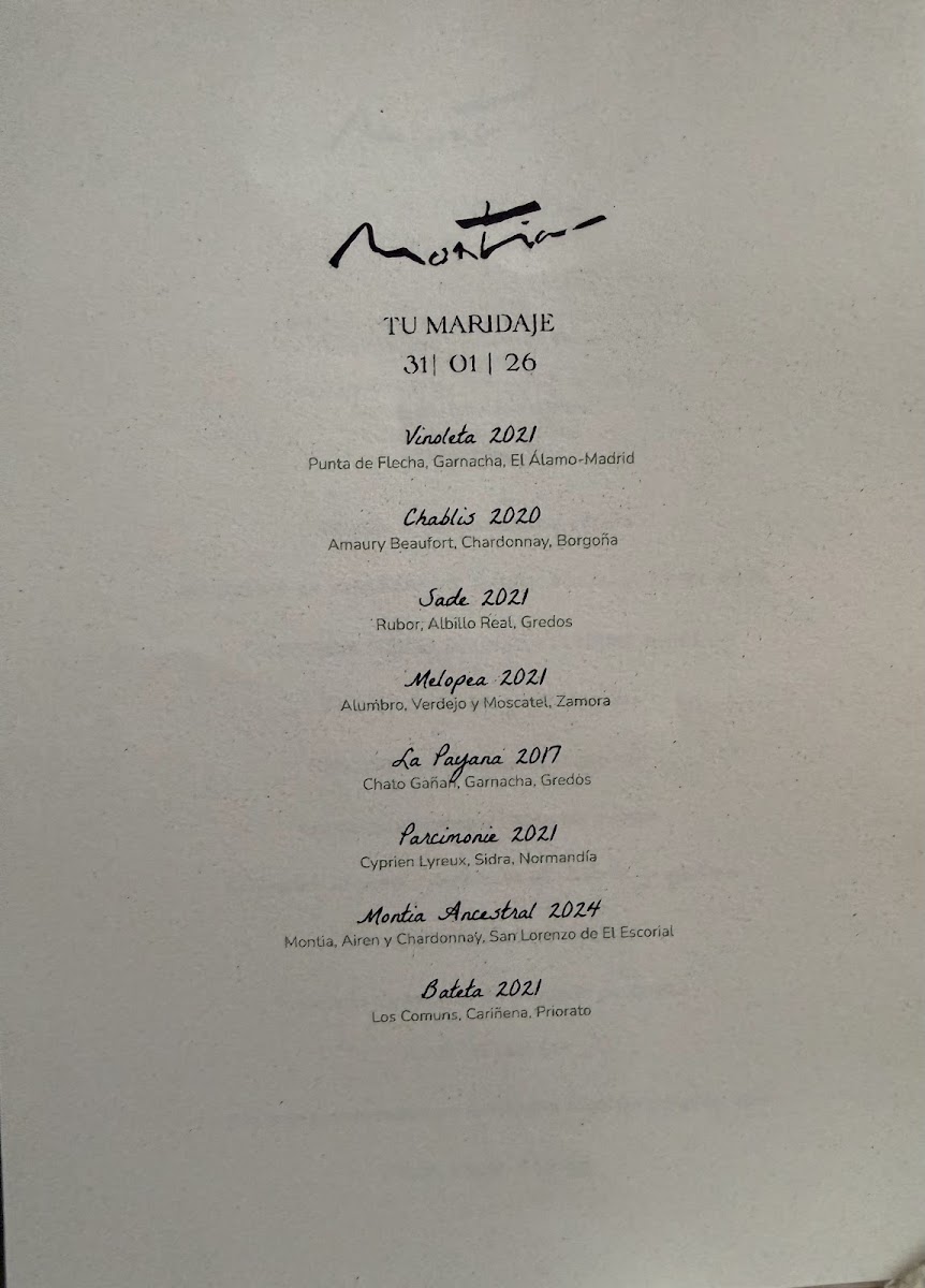 Restaurante MONTIA Photo Menu 3