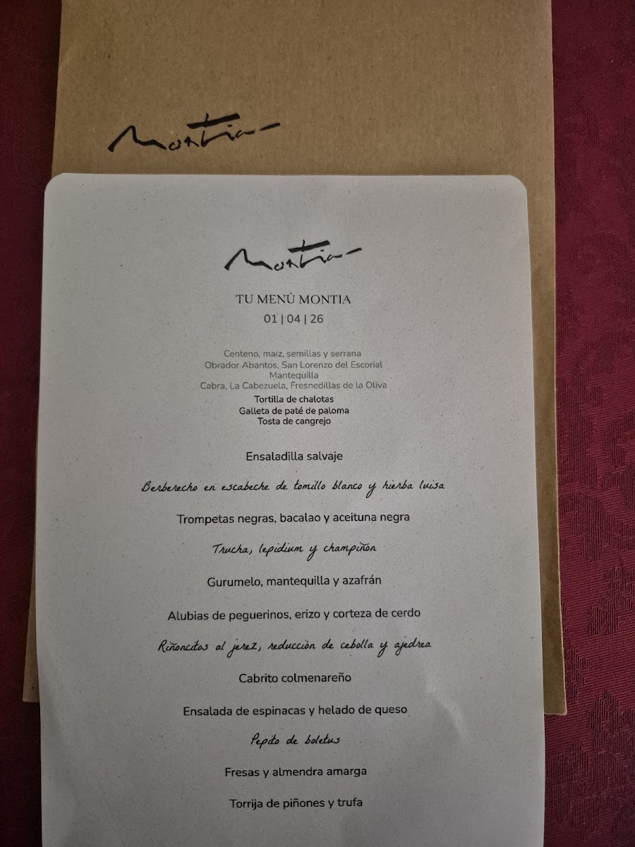 Restaurante MONTIA Photo Menu 6