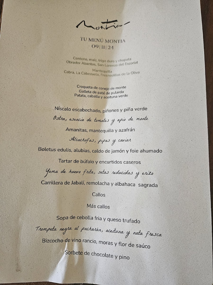 Restaurante MONTIA Photo Menu 9