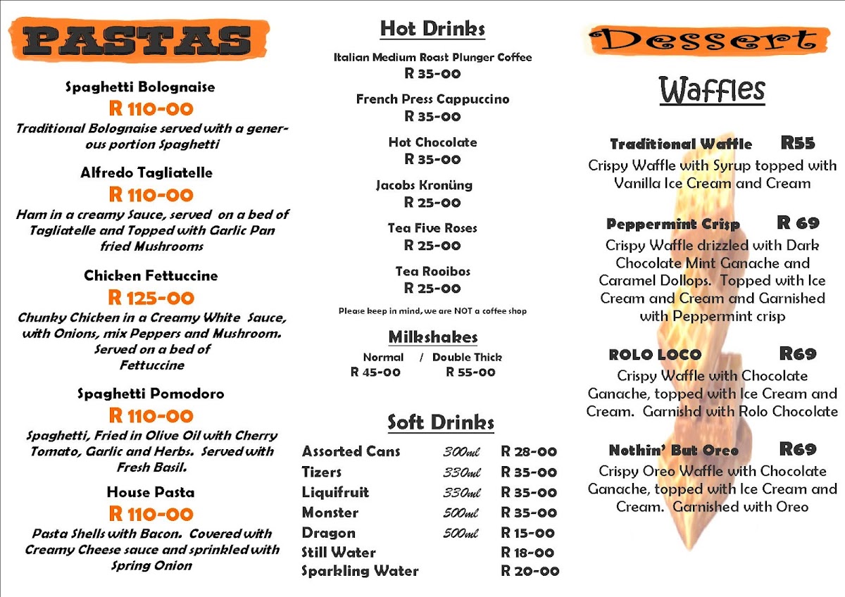 Dullstroom Pizzeria (incredibly dullicious) Photo Menu 1