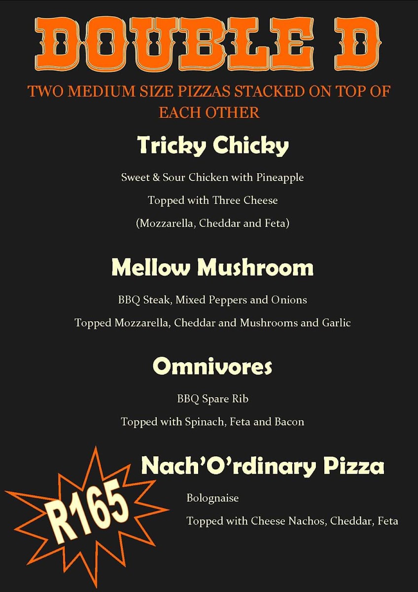 Dullstroom Pizzeria (incredibly dullicious) Photo Menu 5