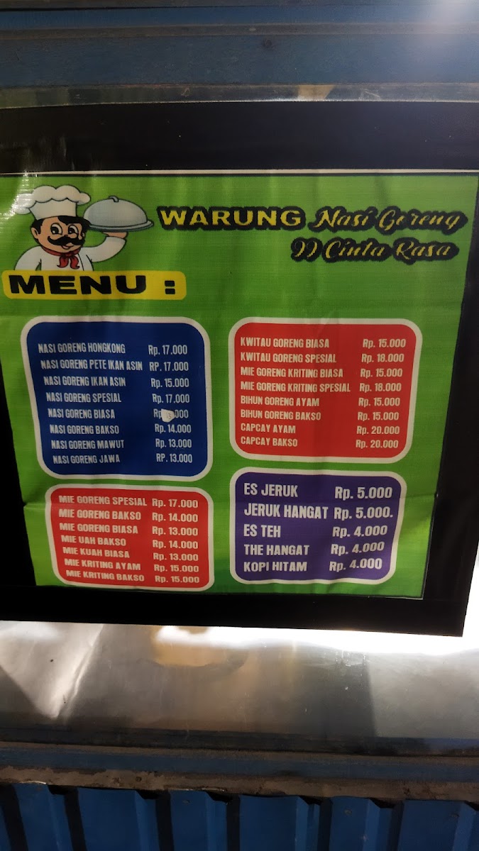 Warung Nasgor 99 Cinta Rasa Photo Menu 1