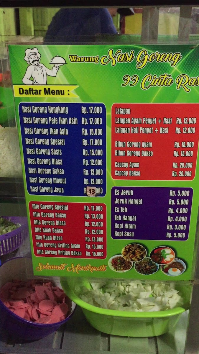Warung Nasgor 99 Cinta Rasa Photo Menu 2