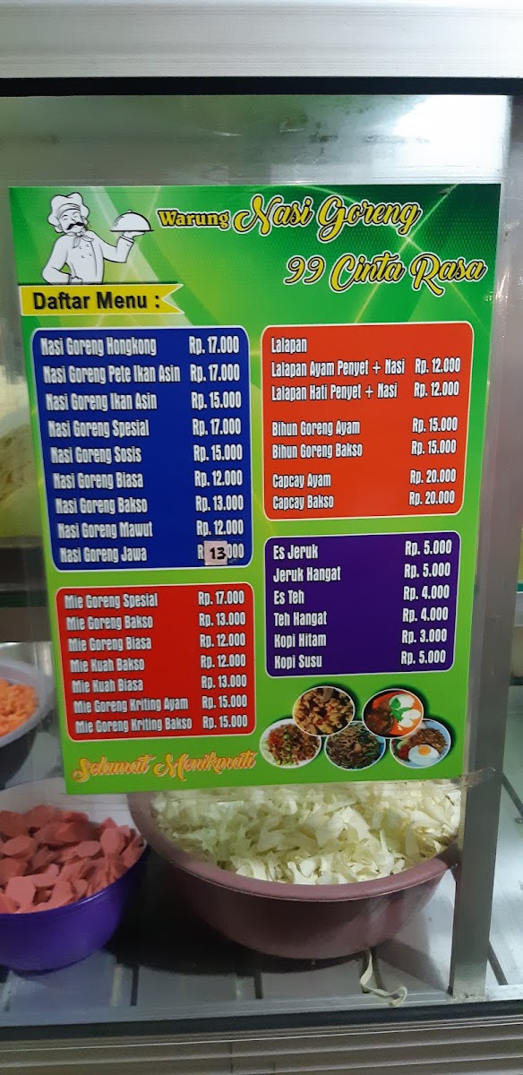 Warung Nasgor 99 Cinta Rasa Photo Menu 4