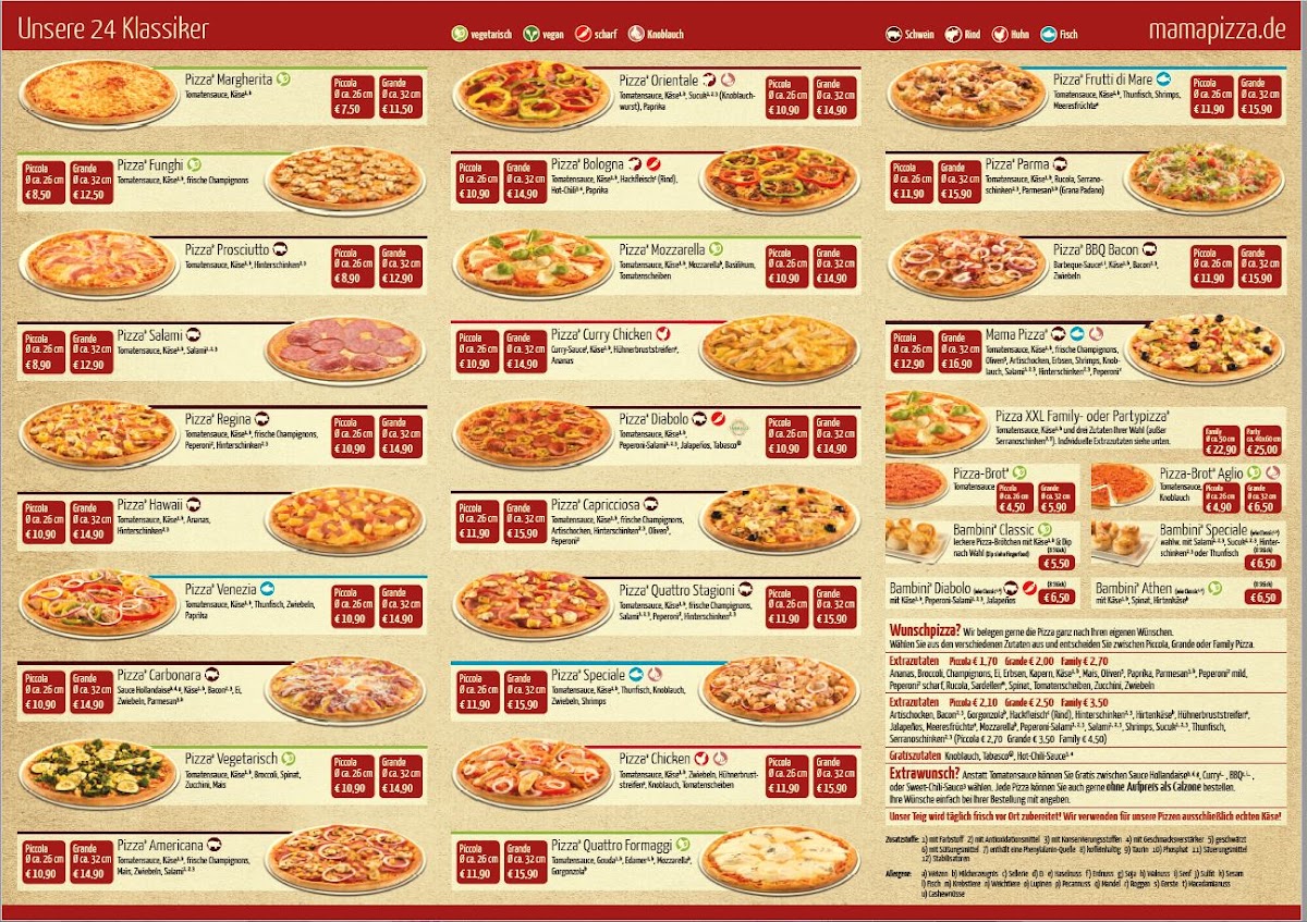Mama Pizza Photo Menu 1