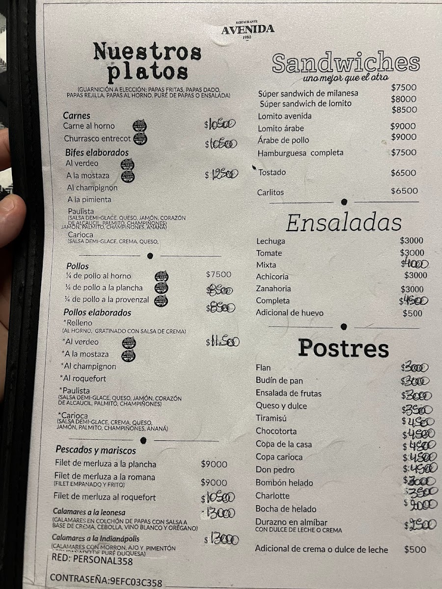 Restaurante Avenida Photo Menu 2