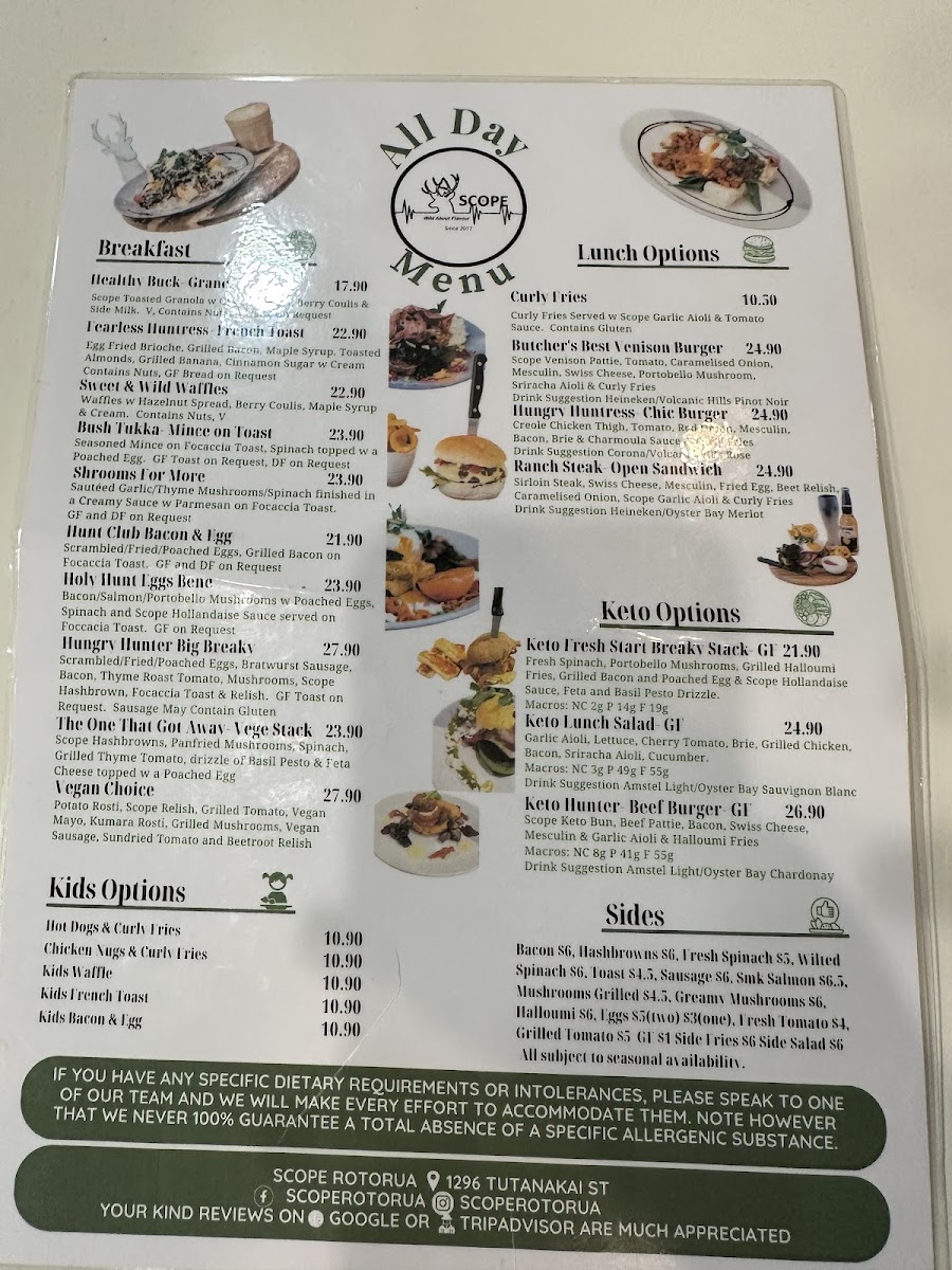 Scope Cafe Rotorua Photo Menu 4