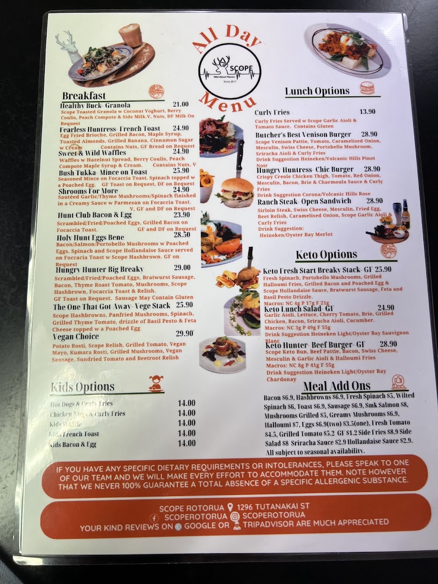 Scope Cafe Rotorua Photo Menu 5