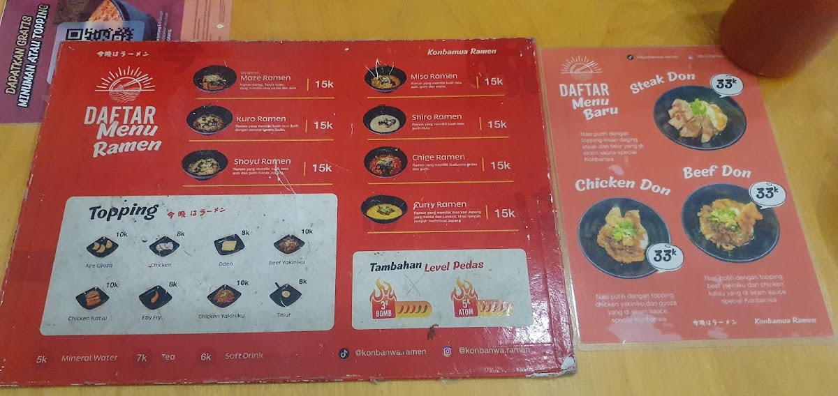 Konbanwa Ramen Cempaka Putih Photo Menu 10