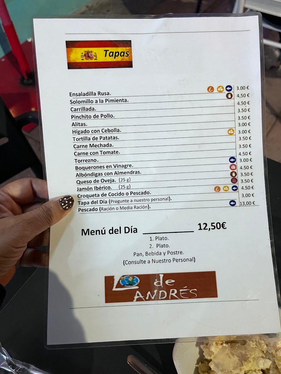 Bar Cafeteria Aires de Chiclana Photo Menu 1