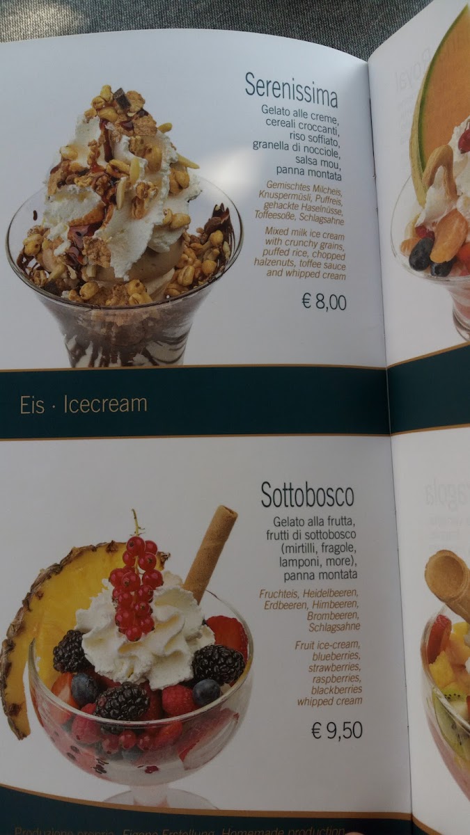Gelateria Vassalli Photo Menu 2