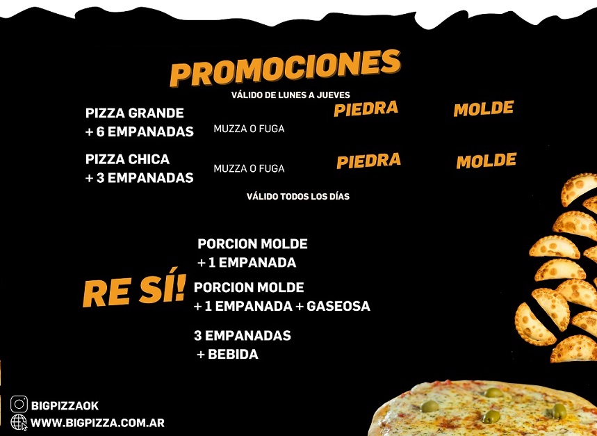 big pizza Photo Menu 2
