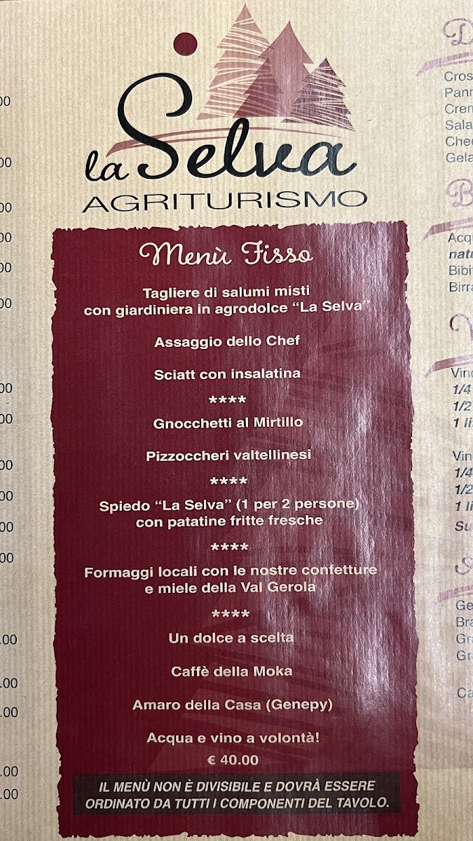 Agriturismo La Selva Photo Menu 5