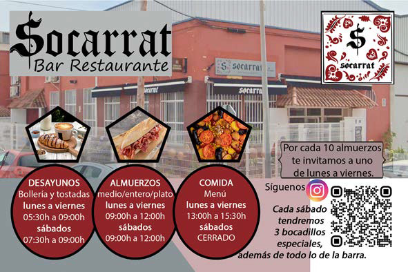 Bar Restaurante Socarrat, Rafelbuñol, Valencia Photo Menu 2