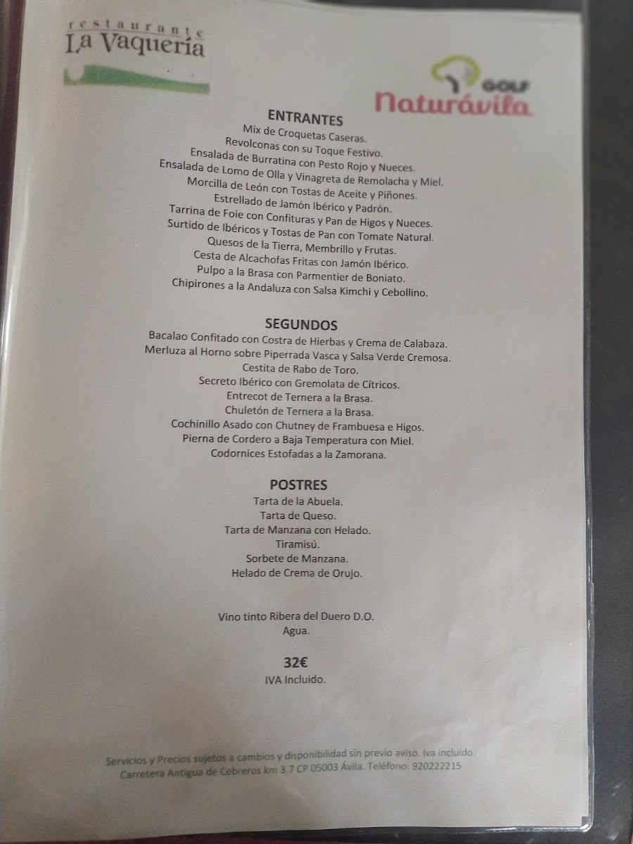 Restaurante La Vaquería Photo Menu 5