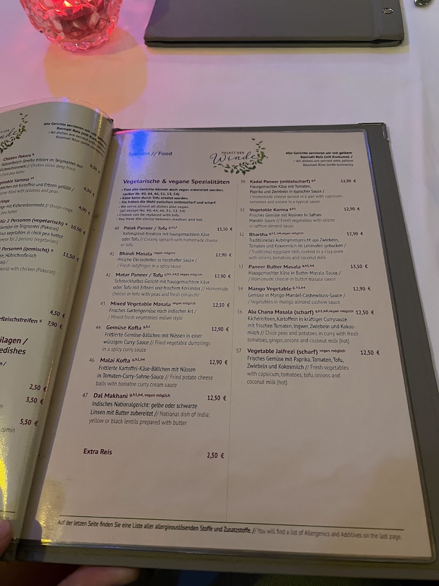 Restaurant Palast der Winde Photo Menu 2