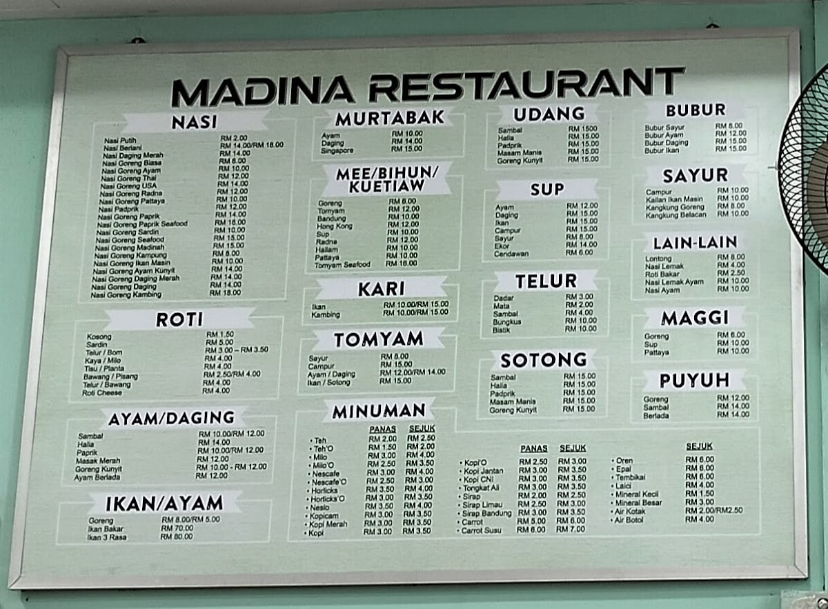 Restoran Madinah Photo Menu 1