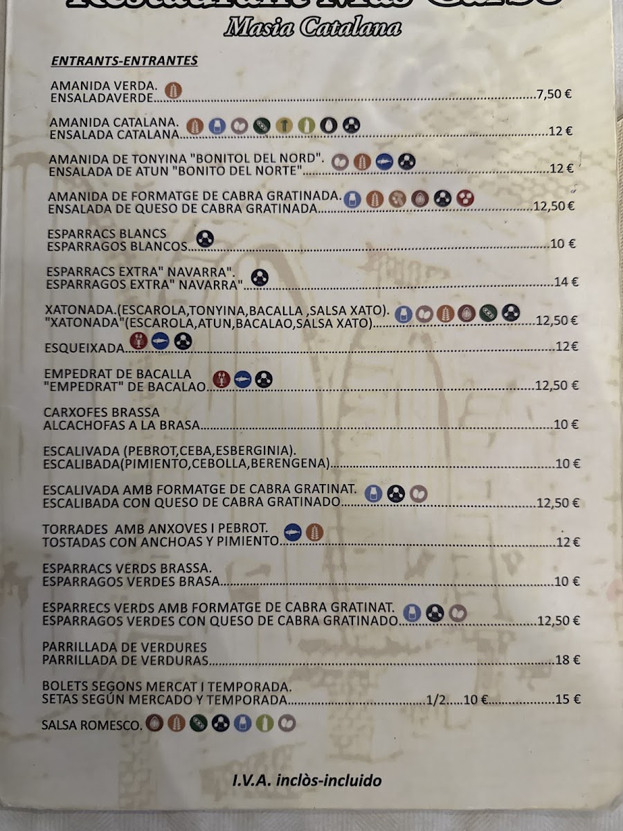 Mas Carbó Photo Menu 1
