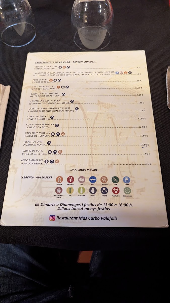Mas Carbó Photo Menu 10