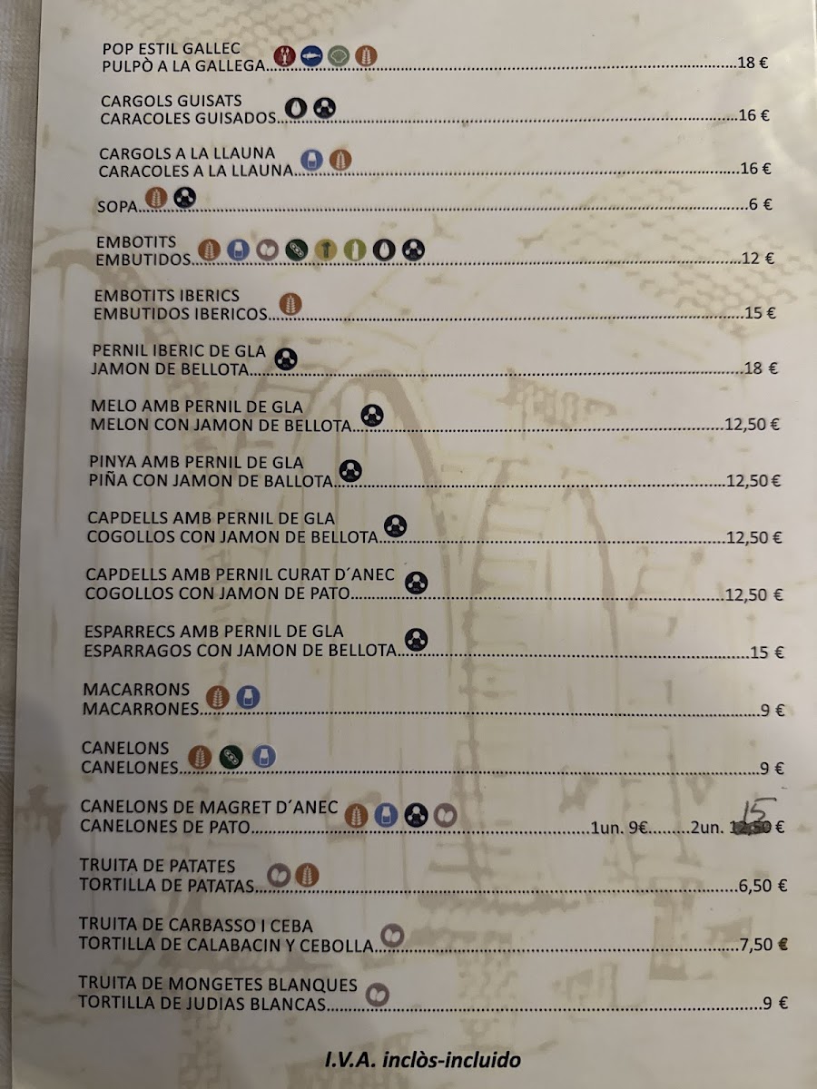 Mas Carbó Photo Menu 2
