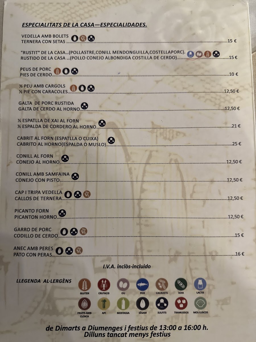 Mas Carbó Photo Menu 3