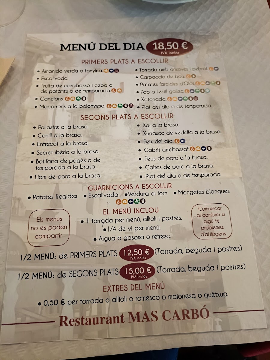 Mas Carbó Photo Menu 5