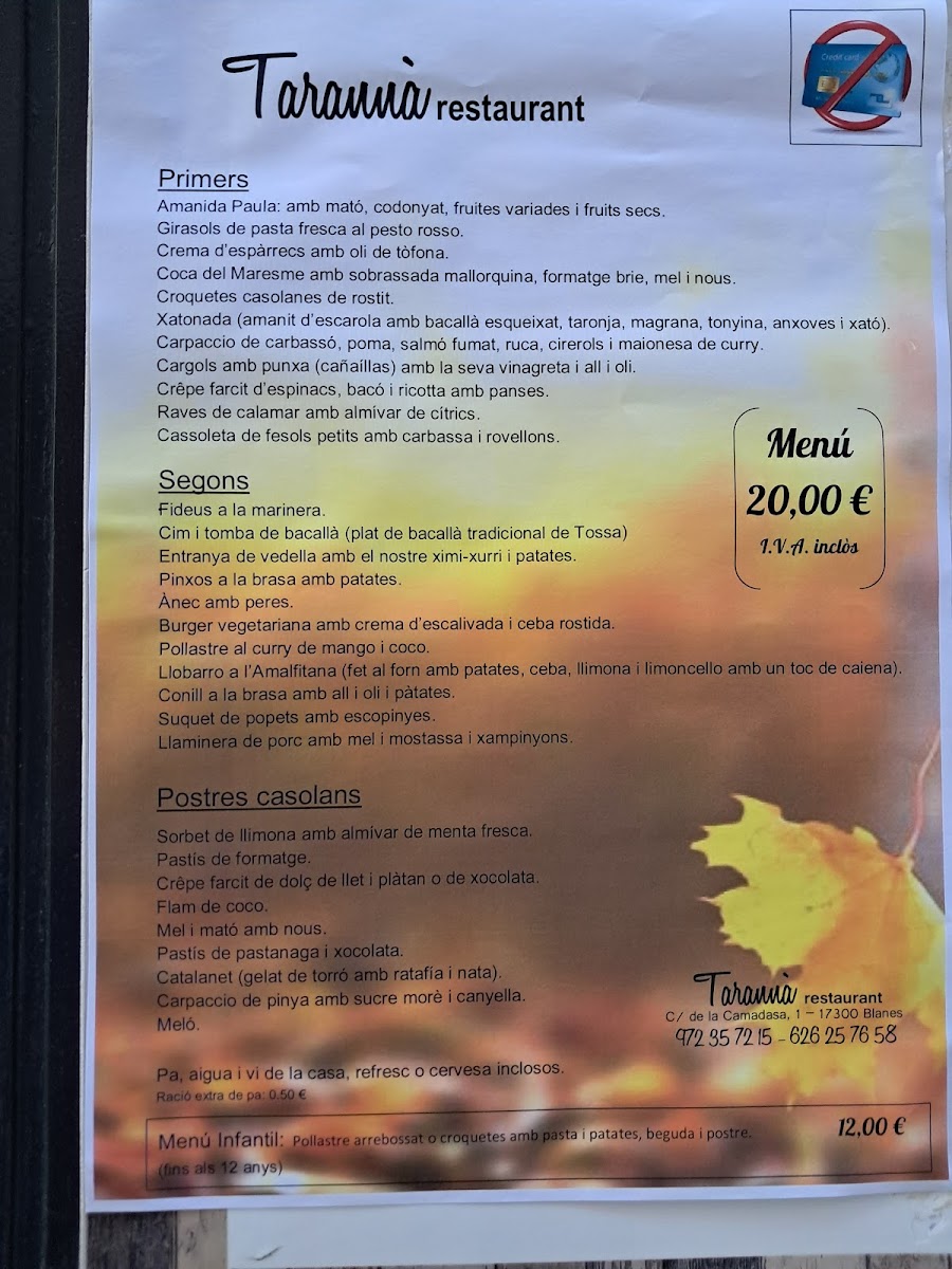 Tarannà Blanes Photo Menu 8