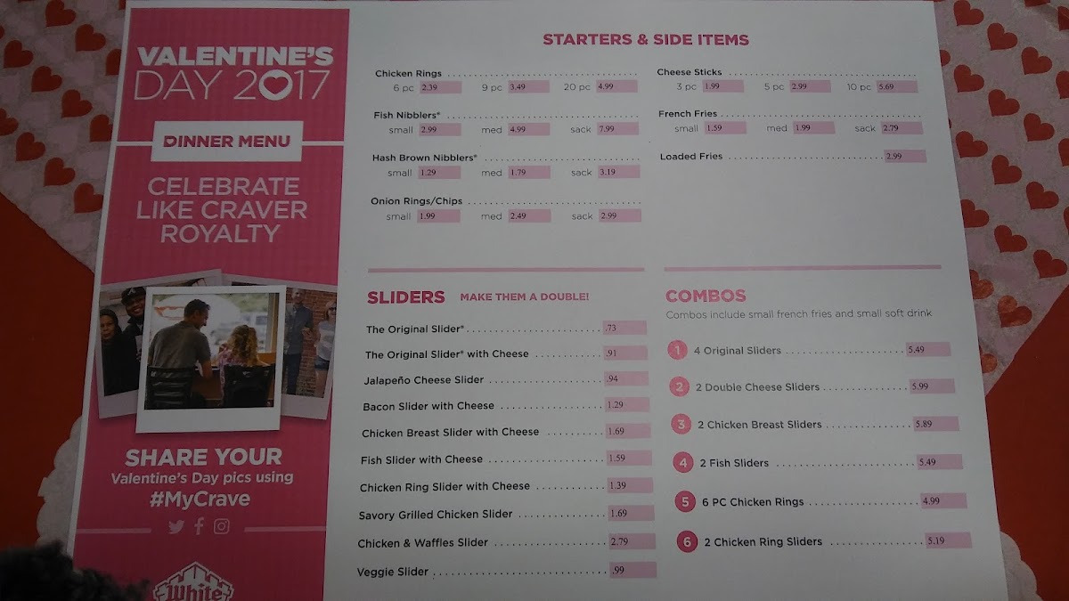 White Castle Photo Menu 6