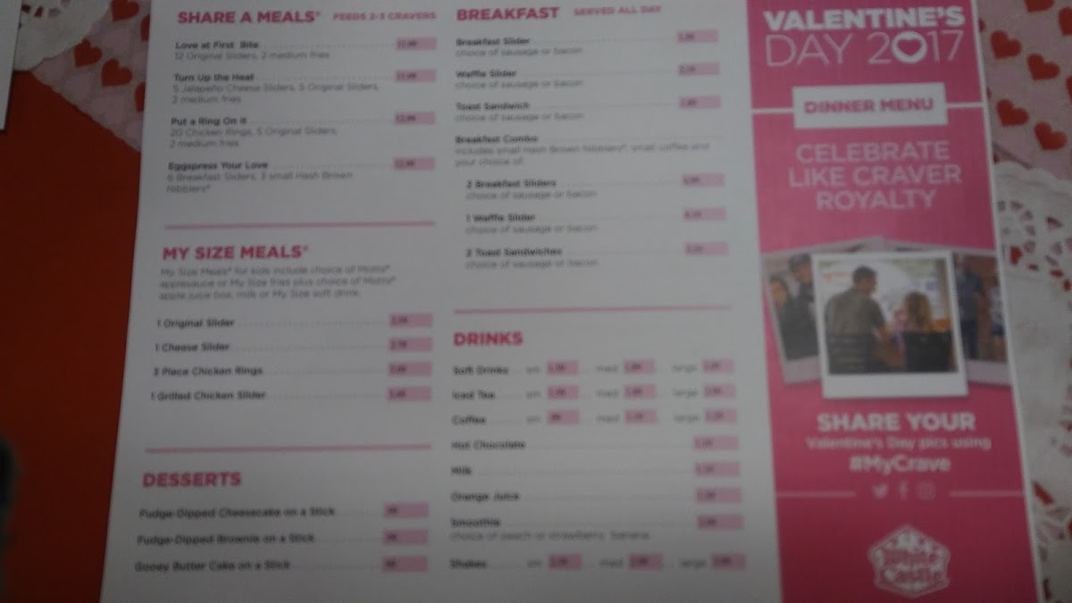 White Castle Photo Menu 9